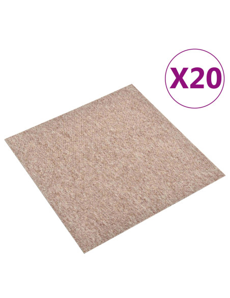 Tappeto 20 pcs Beige 50 x 50 cm 100% Polipropilene