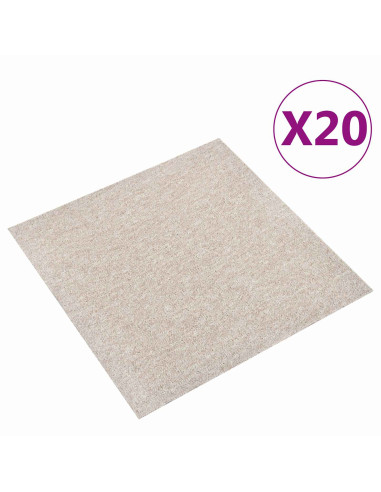 Tappeto 20 pcs Beige chiaro 50 x 50 cm 100% Polipropilene