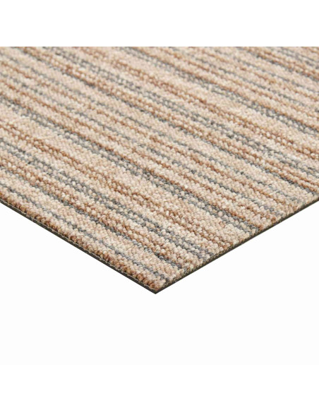 Tappeto 20 pcs Beige Striato 50 x 50 cm 100% Polipropilene