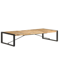 Tavolino da Salotto 180x90x40 cm in Legno di Mango Grezzo 2