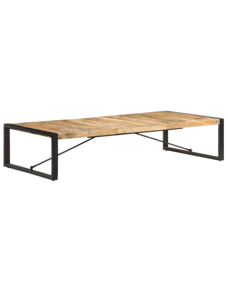 Tavolino da Salotto 180x90x40 cm in Legno di Mango Grezzo