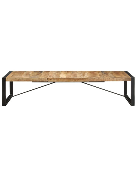 Tavolino da Salotto 180x90x40 cm in Legno di Mango Grezzo
