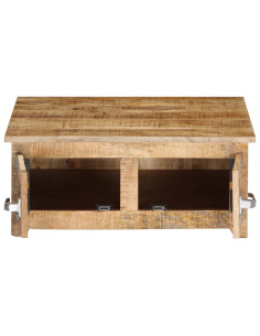 Tavolino da Salotto 70x70x30 cm in Legno Massello di Mango 2