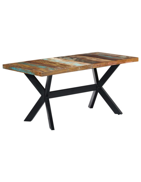 Tavolo da Pranzo 160x80x75 cm in Legno Massello di Recupero