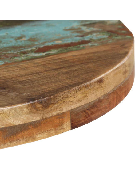 Tavolo da Bistrot Rotondo Ø50x75 cm Legno Massello di Recupero