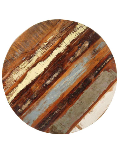Tavolo da Bistrot Rotondo Ø50x75 cm Legno Massello di Recupero