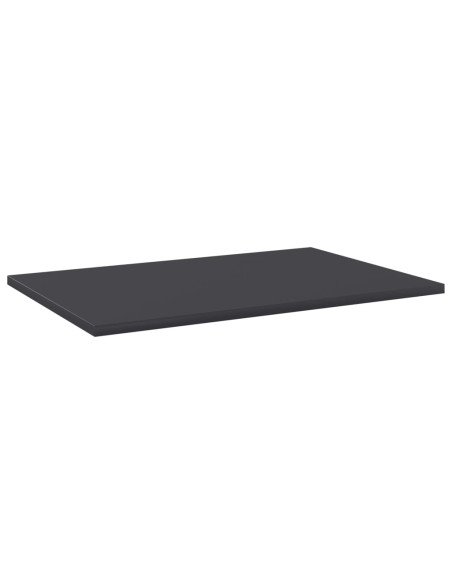 Ripiani per Libreria 8pz Grigi 60x40x1,5cm in Legno Multistrato