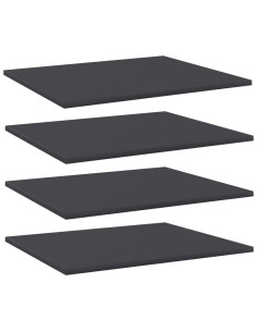Ripiani per Libreria 4pz Grigi 60x50x1,5cm in Legno Multistrato 2