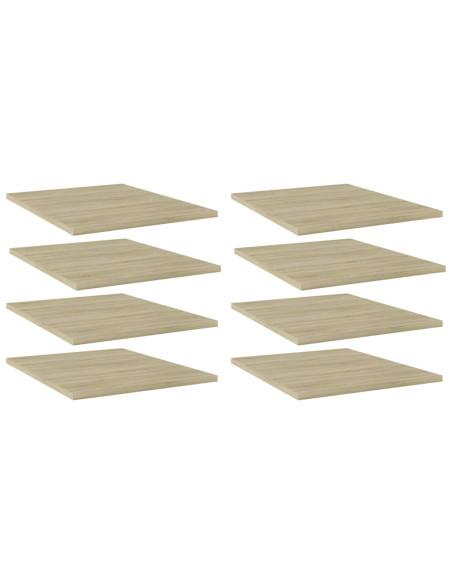 Ripiani per Libreria 8pz Rovere Sonoma 40x50x1,5cm Multistrato