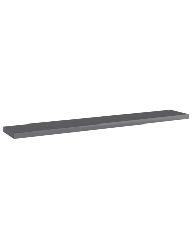 Ripiani per Libreria 4pz Grigio Lucido 60x10x1,5cm Multistrato