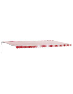 Tettuccio Elettrico Retrattile Rosso e Bianco 600 × 350 cm 2