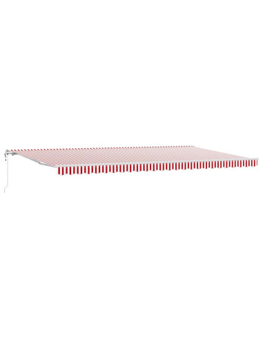Tettuccio Elettrico Retrattile Rosso e Bianco 600 × 350 cm