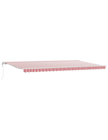 Tettuccio Elettrico Retrattile Rosso e Bianco 600 × 350 cm