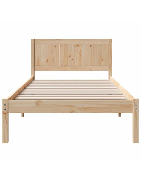 Struttura del letto Marrone 75 x 190 cm Legno massello di pino