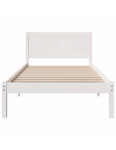 Struttura del letto Bianco 75 x 190 cm Legno massello di pino