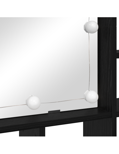 Mobiletto per specchio Rovere Nero 91 x 15 x 76,5 cm