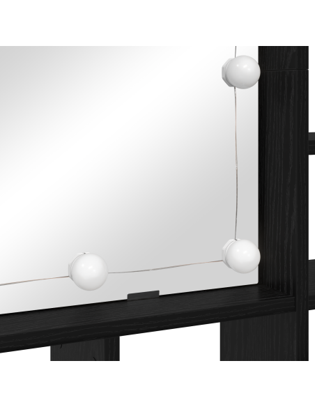 Mobiletto per specchio Rovere Nero 91 x 15 x 76,5 cm