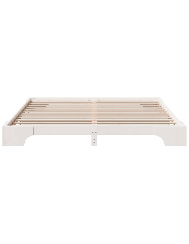 Struttura del letto Bianco 200 x 200 cm Pino massello