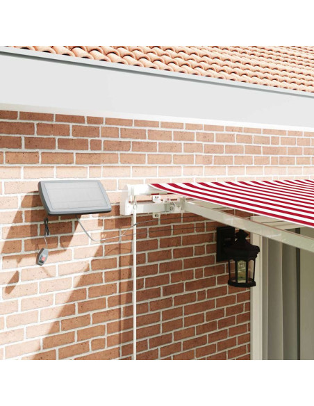 Tenda Retrattile Rosso e Bianco 450 × 300 cm Tessuto e acciaio
