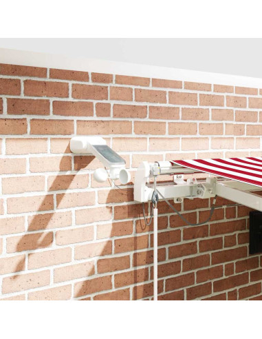 Tenda Retrattile Rosso e Bianco 450 × 300 cm