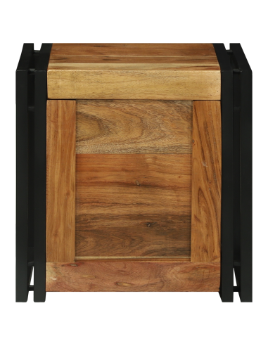 Scatola di Stoccaggio 40 x 40 x 40 cm Legno di Acacia Massello