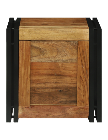 Scatola di Stoccaggio 40 x 40 x 40 cm Legno di Acacia Massello