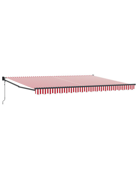 Tenda Retrattile Rosso e Bianco 450 × 300 cm
