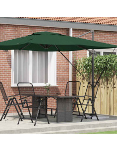 Parasol Roma Verde 286 x 284 x 265 cm Alluminio e Poliestere