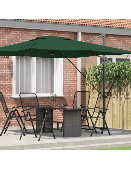 Parasol Roma Verde 286 x 284 x 265 cm Alluminio e Poliestere
