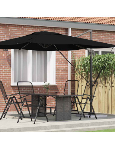 Parasol Roma Nero 286 x 284 x 265 cm Alluminio e Poliestere