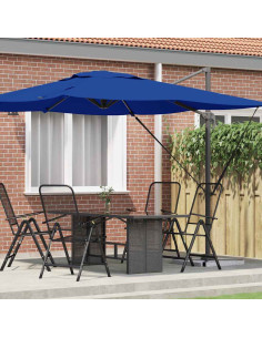 Parasol Roma Blu 286 x 284 x 265 cm Alluminio e Poliestere