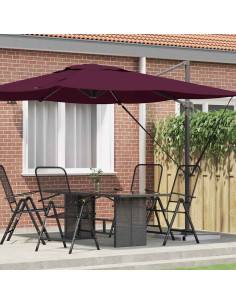 Parasol Roma Rosso 286 x 284 x 265 cm Alluminio e Poliestere