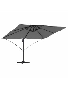 Ombrellone Antracite 351 x 250 x 260 cm Poliestere e Alluminio 2