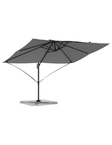 Ombrellone Antracite 351 x 250 x 260 cm Poliestere e Alluminio