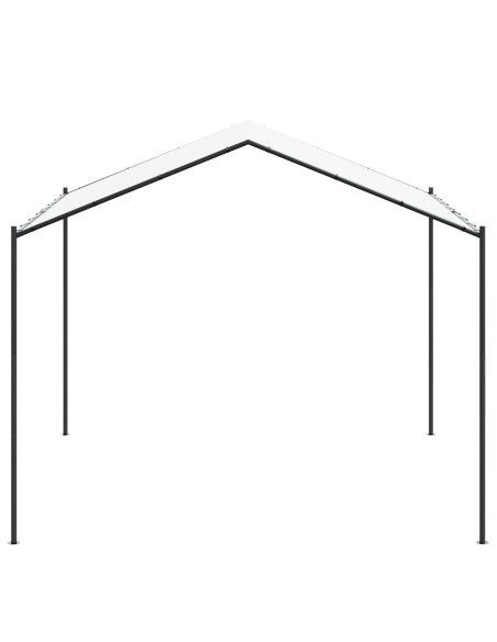 Gazebo Bianco 4 x 4 x 2,6 m Acciaio e Poliestere