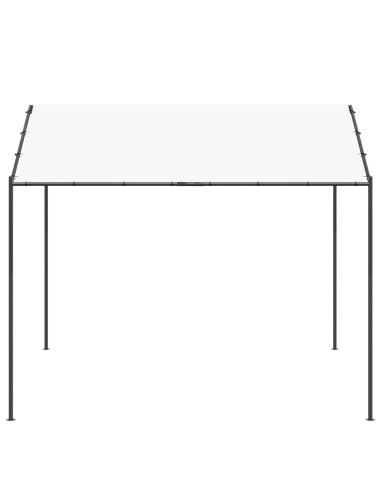 Gazebo Bianco 4 x 4 x 2,6 m Acciaio e Poliestere