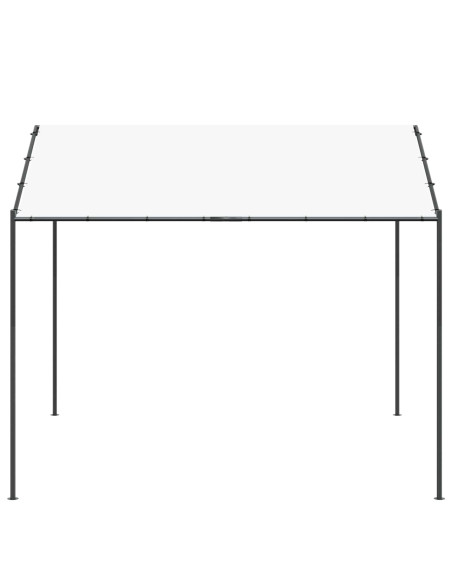 Gazebo Bianco 4 x 4 x 2,6 m Acciaio e Poliestere