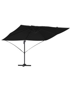 Ombrellone Nero 351 x 250 x 260 cm Poliestere e Alluminio 2