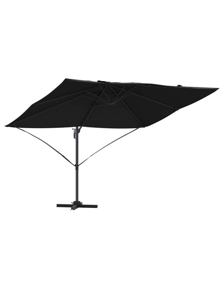 Ombrellone Nero 351 x 250 x 260 cm Poliestere e Alluminio