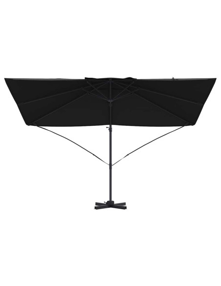 Ombrellone Nero 351 x 250 x 260 cm Poliestere e Alluminio