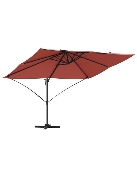 Ombrellone Terracotta 351 x 250 x 260 cm Poliestere e Alluminio