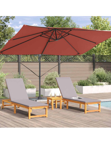 Ombrellone Terracotta 351 x 250 x 260 cm Poliestere e Alluminio