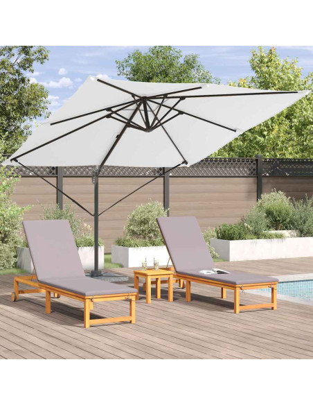 Parasol Roma Beige 286 x 284 x 265 cm Alluminio e Poliestere