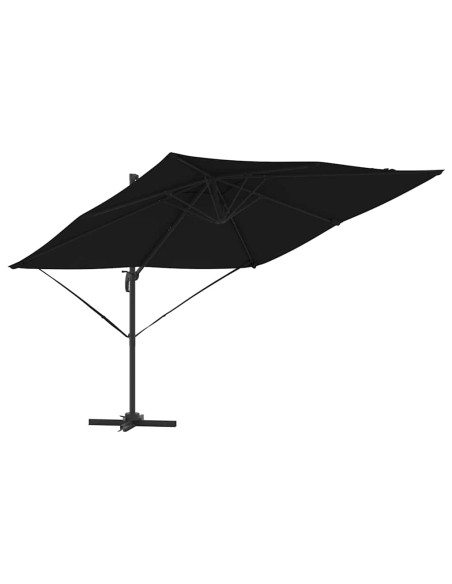 Parasol Roma Nero 286 x 284 x 265 cm Alluminio e Poliestere