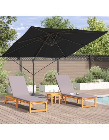 Parasol Roma Nero 286 x 284 x 265 cm Alluminio e Poliestere
