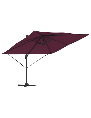 Parasol Roma Rosso 286 x 284 x 265 cm Alluminio e Poliestere