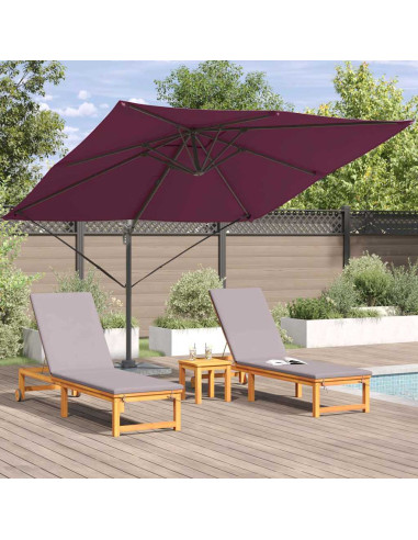 Parasol Roma Rosso 286 x 284 x 265 cm Alluminio e Poliestere