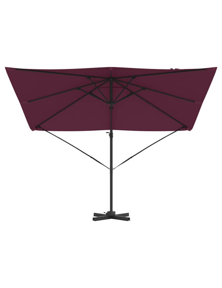 Parasol Roma Rosso 286 x 284 x 265 cm Alluminio e Poliestere