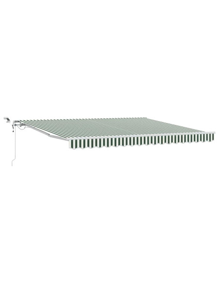 Tenda Retrattile Verde e Bianco 400 × 300 cm