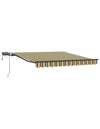 Tenda Retrattile Verde e giallo 350 x 250 cm Tessuto